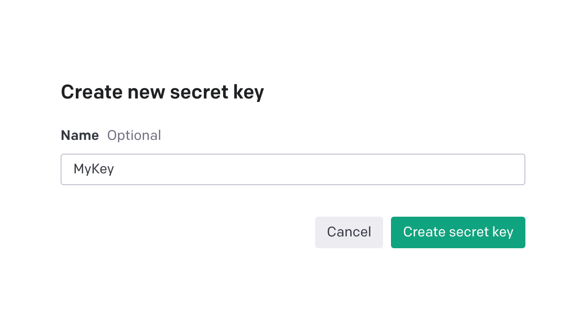 New key